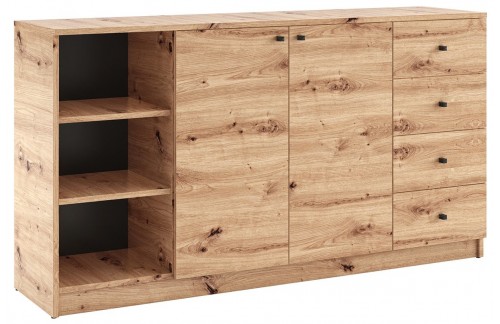 Elegantna komoda Evi II u boji hrasta Artisan - HRAST ARTISAN-HRAST