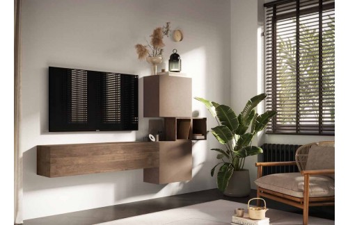 Elegantni TV ormarić bronca/tamno drvo INFINITY 2.0 900053-BRMR