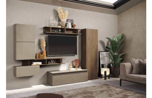 Elegantni TV ormarić glina/tamno drvo INFINITY 2.0 900038-AGMR