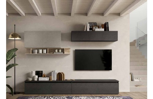 Elegantna TV komoda u glini, hrastu i lavi INFINITY 2.0 900027-AGKLV