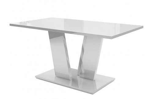 Blagovaonski stol BONO-bijela (visoki sjaj)