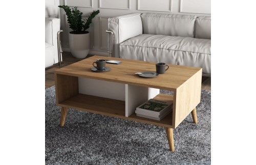 Klupski stolić Lamon (Hrast/Bijela)