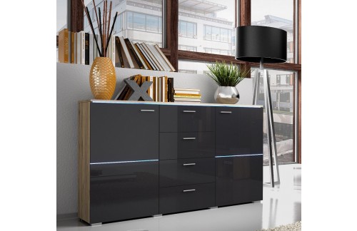 Komoda Anton (hrast, antracit)