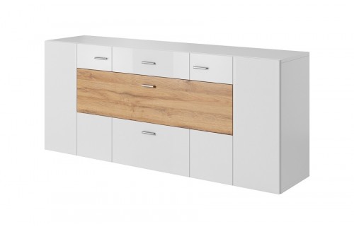 Komoda BEAUTY - Bijela/Hrast