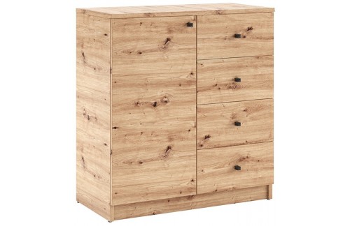 Komoda Evi u boji hrasta Artisan, 80 cm - HRAST ARTISAN-HRAST