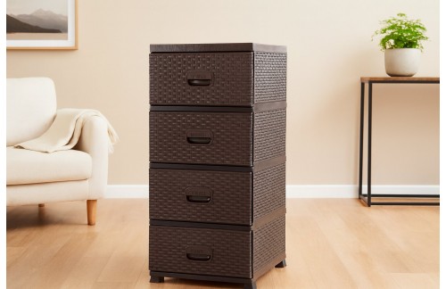 Komoda Grinu (siva/smeđa)