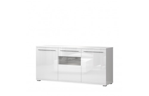 KOMODA RADDA PIANO K180-3KS SA RASVJETOM - BIJELA