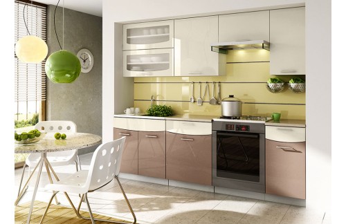 Kuhinja SMILE 2,4m - cappucino