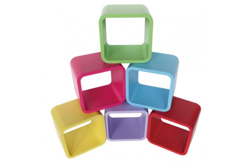 Zidna polica Colorato (više boja)-Crvena