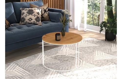 Moderna okrugla stolić NOEL - BIJELA