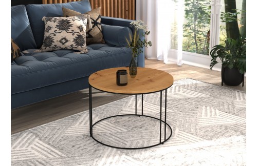 Moderna okrugla stolić NOEL - CRNA