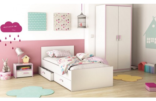 Otroška soba SWITCH - z roza detajli