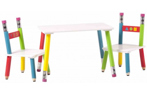 Otroški set stolov in mize PENCIL