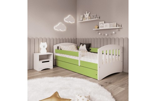 DJEČJI KREVET EMA 180X80 (VIŠE BOJA)-Bijela/Zelena
