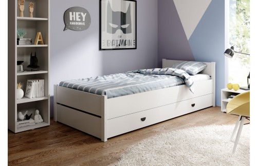 Dječji krevet MARCELLO s madracem i ladicom - BIJELA