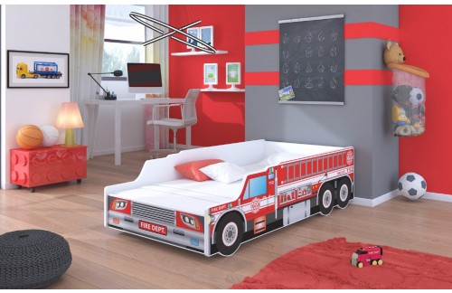 Dječji krevet s madracem FIRE TRUCK 160x80 cm