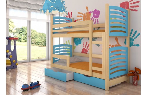 Dječji krevet na kat OSUNA s madracima i ladicama - BOR