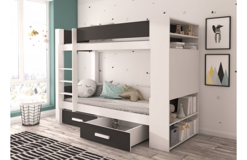 Krevet na kat GARET za 2 osobe s madracima 200x90 104 cm