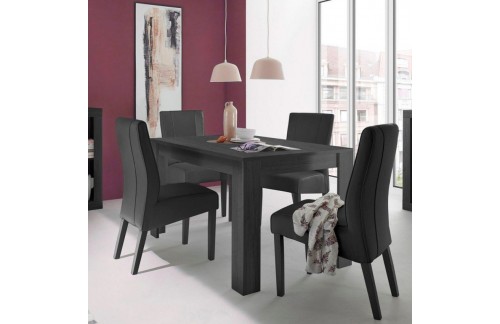 Produžni blagovaonski stol crni 137-185x90 cm RIMINI 348941AL
