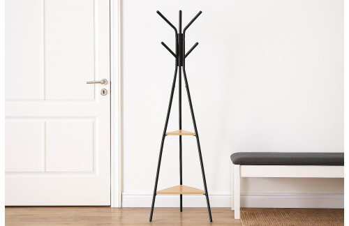 Samostoječi obešalnik Tisa s policami