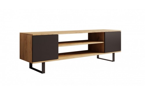 TV ormarić Lofter u hrastovom izgledu 155 cm - HRAST CRAFT-CRNA