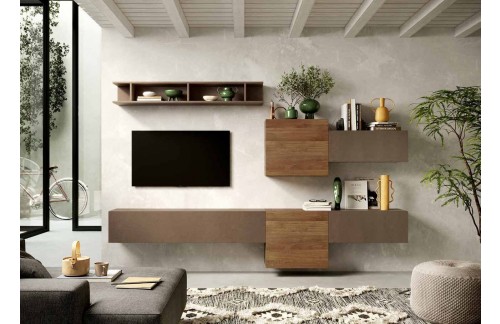 TV ormarić u brončanoj i drvenoj boji INFINITY 2.0 900022-BRMR