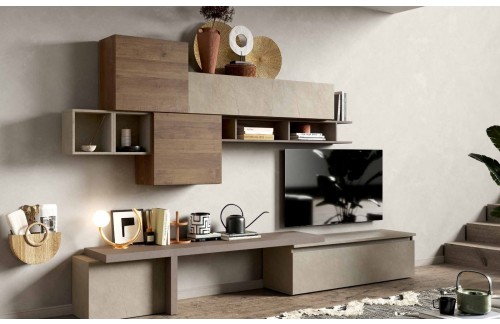TV komoda u glini, bronci i tamnom drvu INFINITY 2.0 900028