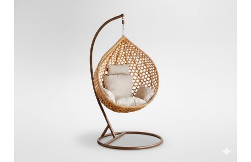 Viseća fotelja Sava S (smeđa/bež)