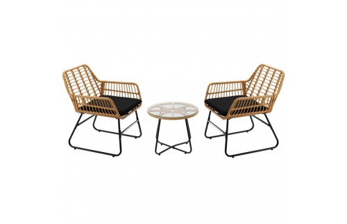 Vrtni bistro set Rovin (smeđi/crni)